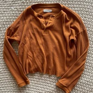 Everlane Long Sleeve Thermal Waffle Henley